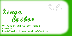 kinga czibor business card